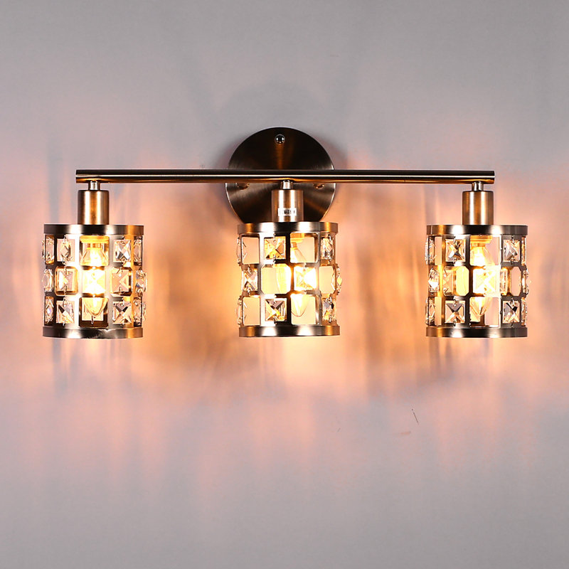 3-Light Novelty Bathroom Vanity Lights With Hollow Design