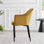 Calley Velvet Bucket Tub Chairs with Tapered Metal Legs and Vertical Stitching-63645334-63645339