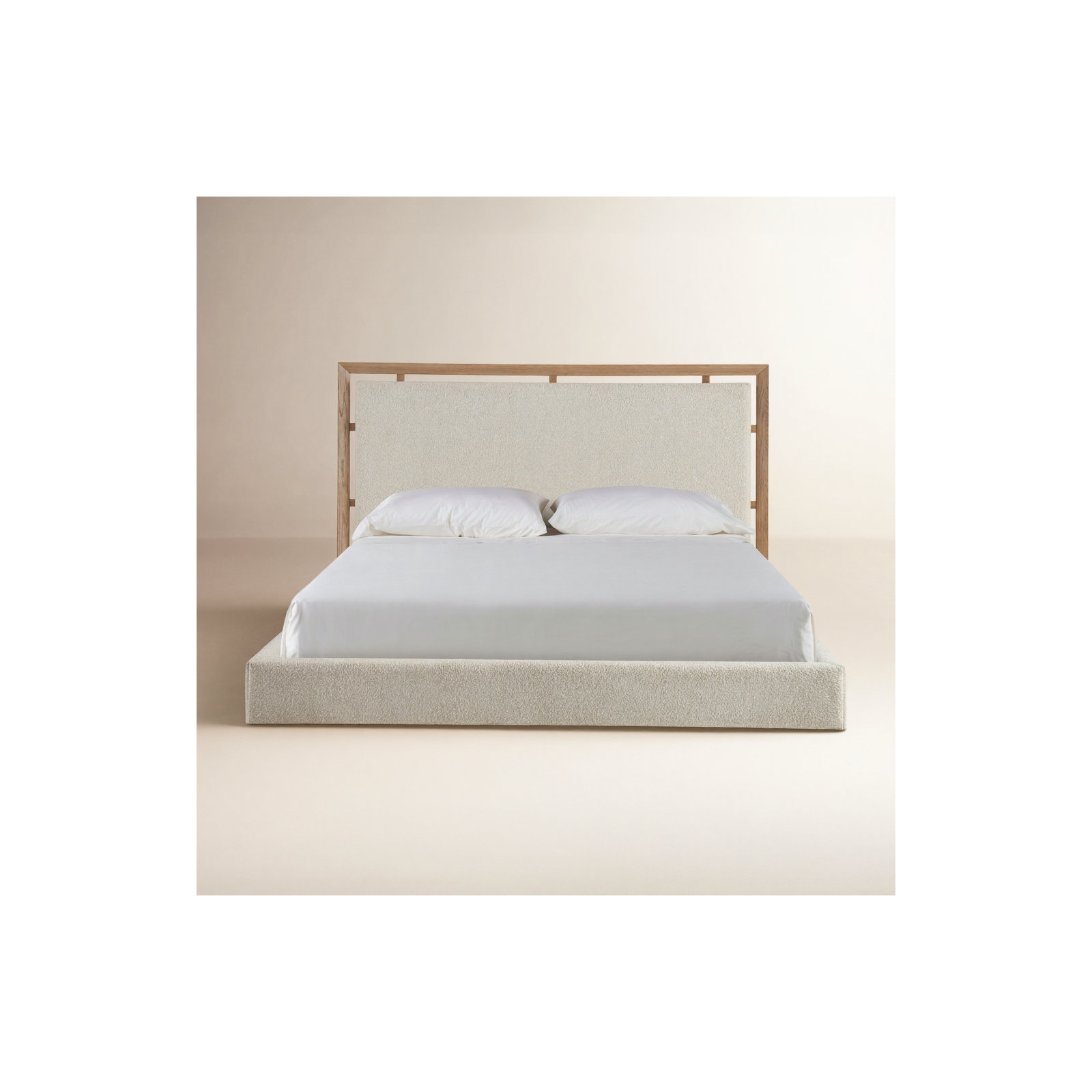 Caterina Upholstered Bed, King, Sheldon Ivory/Skylark