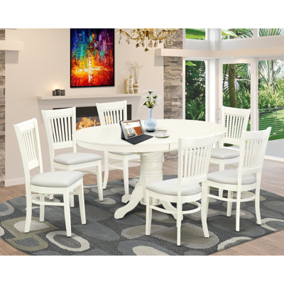 Asenat Butterfly Leaf Rubberwood Solid Wood Dining Set by Lark Manor