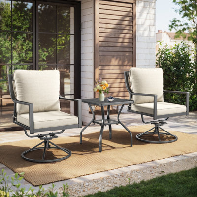 Chaise longue pivotante avec coussins