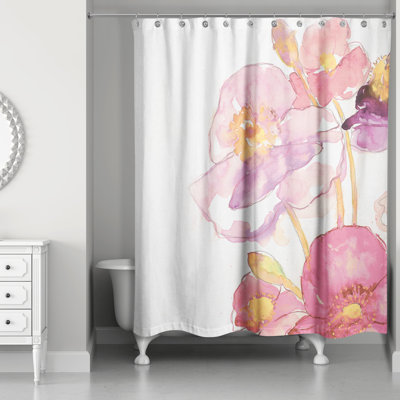 Rideau de douche simple à tiges de dépilaments Bumgarner