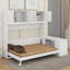 Grand lit escamotable avec bureau, tablettes et armoires de rangement-112744456