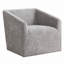 Modern Upholstered Barrel Armchair, 360° Swivel-357066861