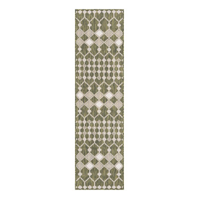 Green Traliccio Indoor/Outdoor Trellis Rug