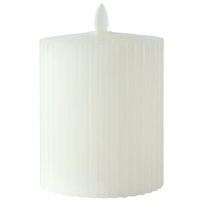 Fluted Wax Pillar, 4x6 Inch