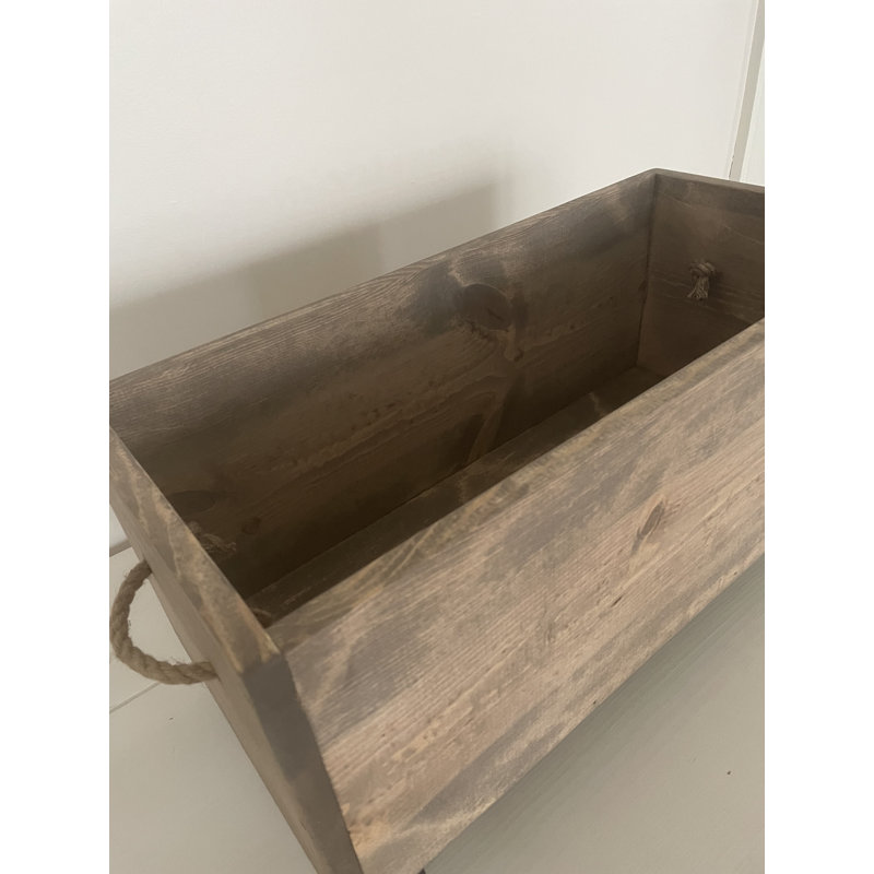 Boîte de rangement en bois massif personnalisable Addielynn, Oui