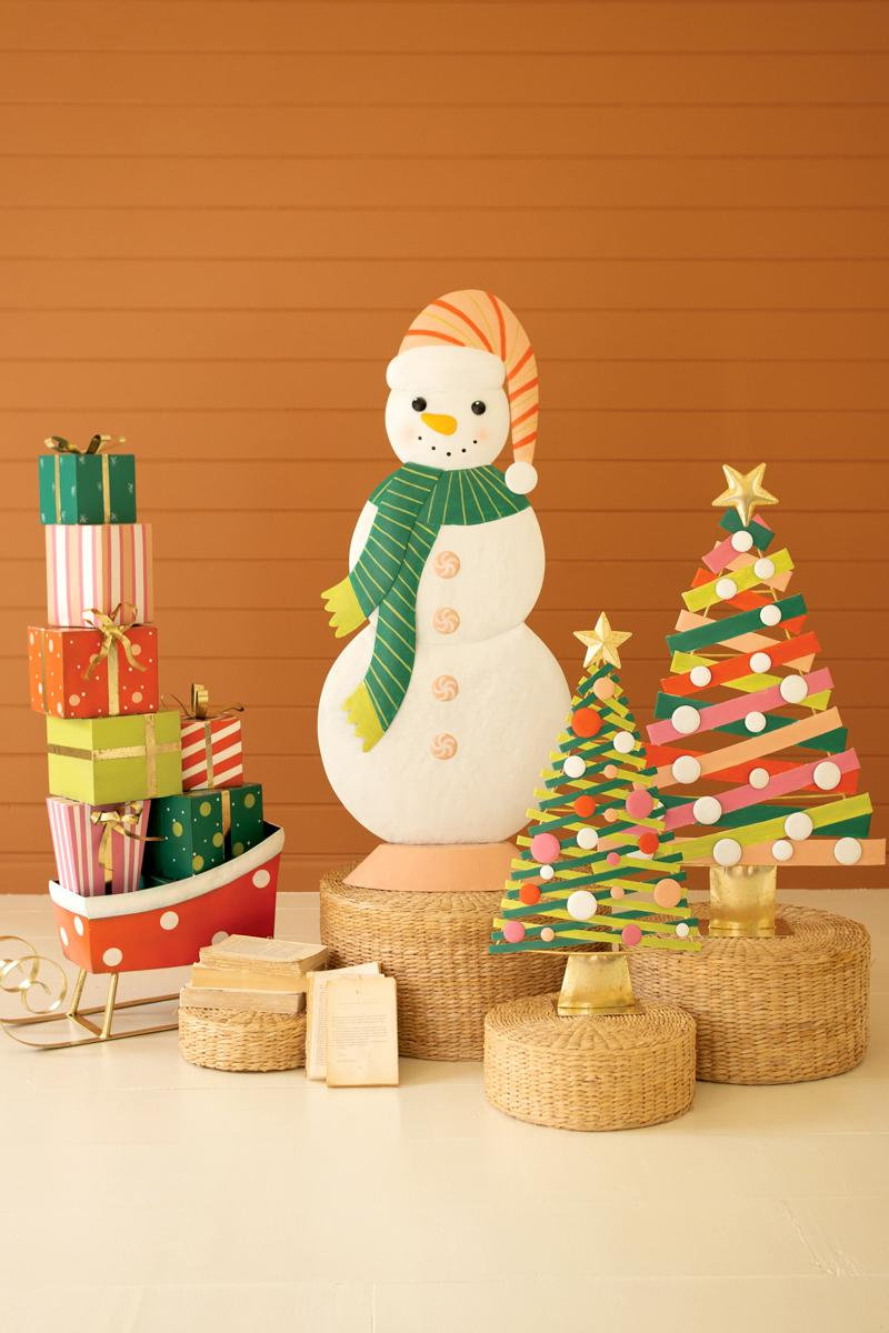 Stacked Present Sleigh Holiday Decor