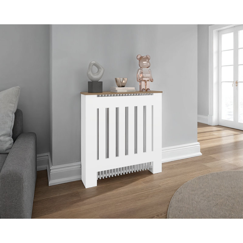 Couvercle de radiateur avec rangement Rio, NATURAL OAK AND WHITE
