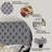 Linen Fabric Upholstered Bed Frame with Adjustable Headboard/Chesterfield-Styled/Wood Slat Support-1212258582-1212258590