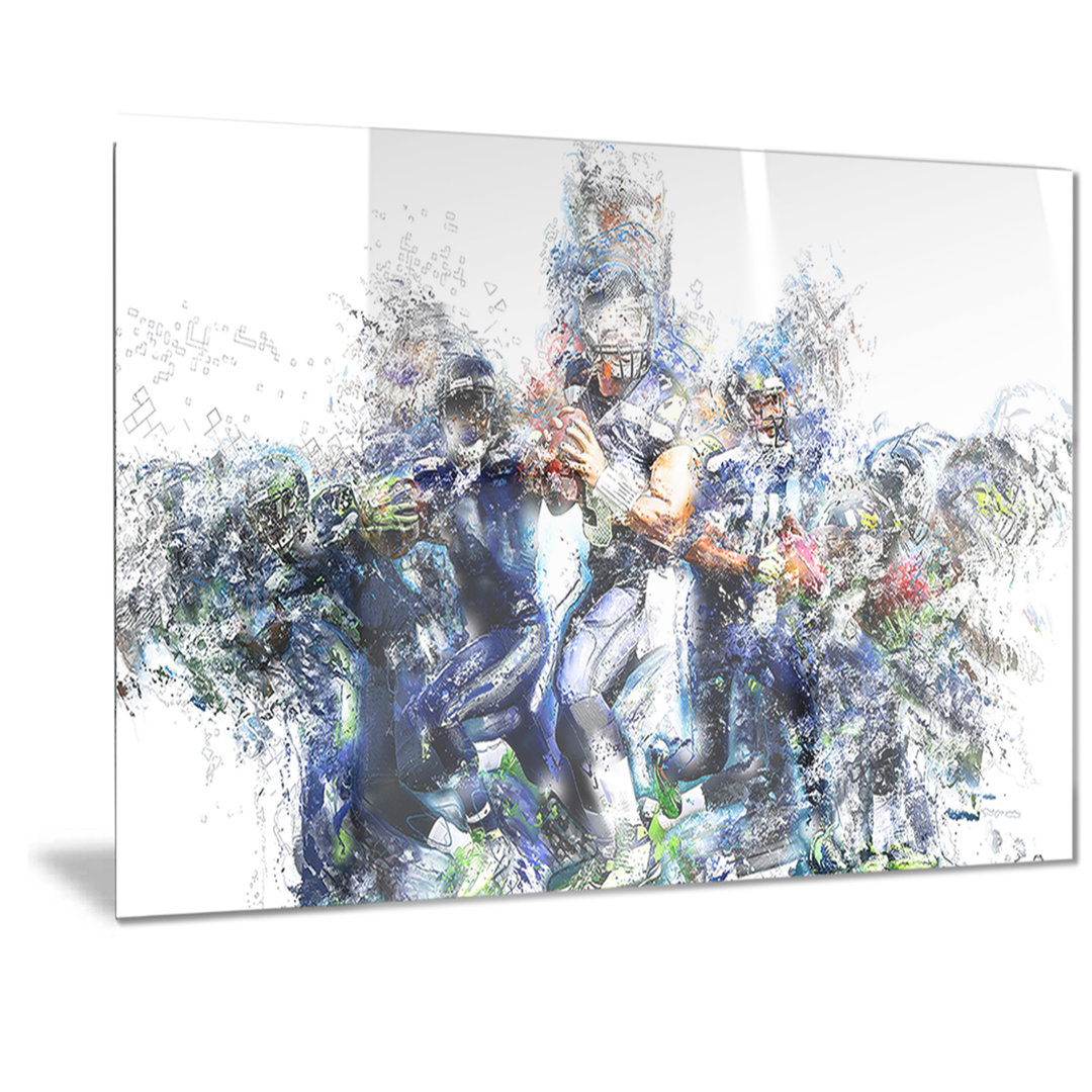 'Football Strategic Plays' Aluminium Graphic Art Ebern Designs 