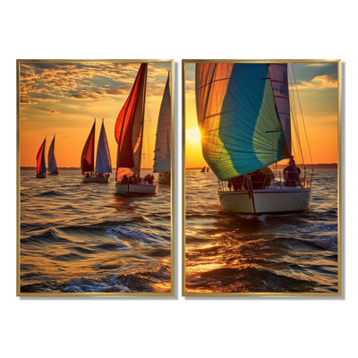 Boating Bliss II - Sports Boating Canvas Prints 2-Panels