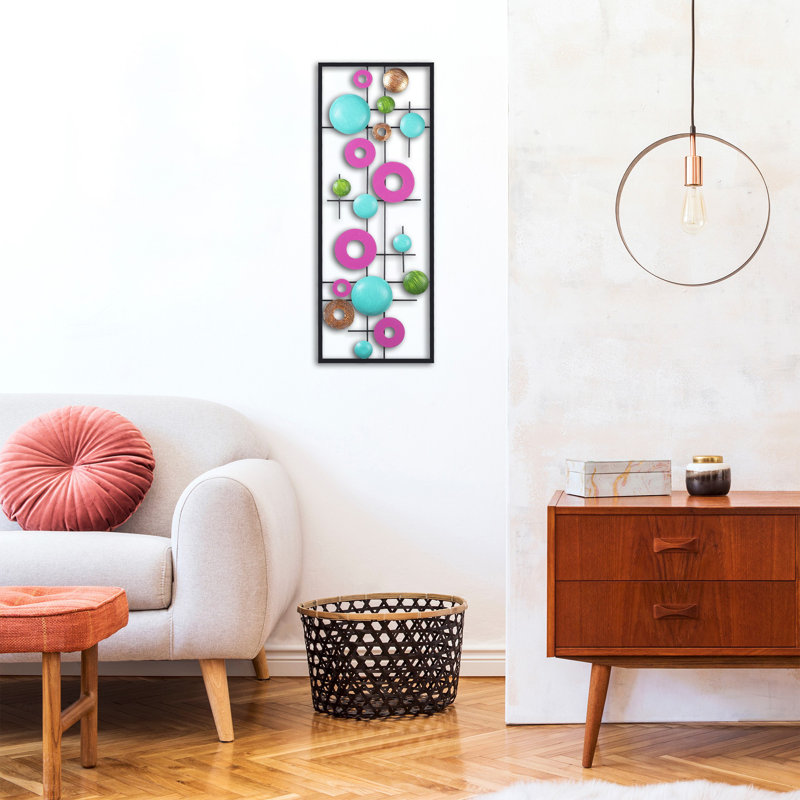 Hand-Painted Decorative Metal Wall Accessory, 29.1 x 11.0 inches | 100% Metal, Thickness: 0.06 inches | Lightweight (3.1 lbs) | Unique Color Variations | Perfect for Home Decor, Living Room & Office Spaces