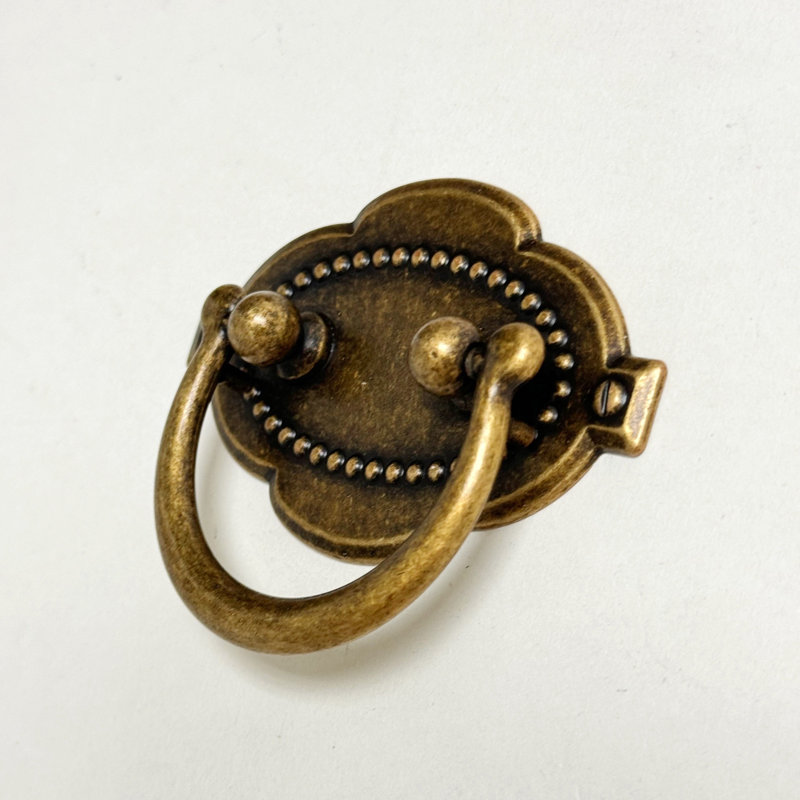 Antique Brass "Bernard" Bail Pull Cabinet Drawer Pull