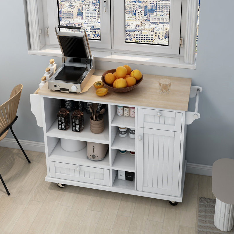 Buffet décoratif carré 1 porte, Blanc
