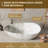 67"Solid Surface Freestanding Bathtub, Contemporary Oval Shape Soaking Tub