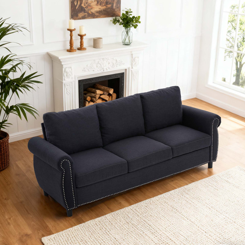 Canapé-lit 81,5 po, Gris foncé