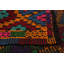 Tapis orange / vert / bleu en laine tissé à la main de conception unique 7 pi 3 po x 9 pi 3 po Politte