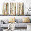 Birch Path - Reproduction d'art sur toile tendue à pièces multiples-1137024631