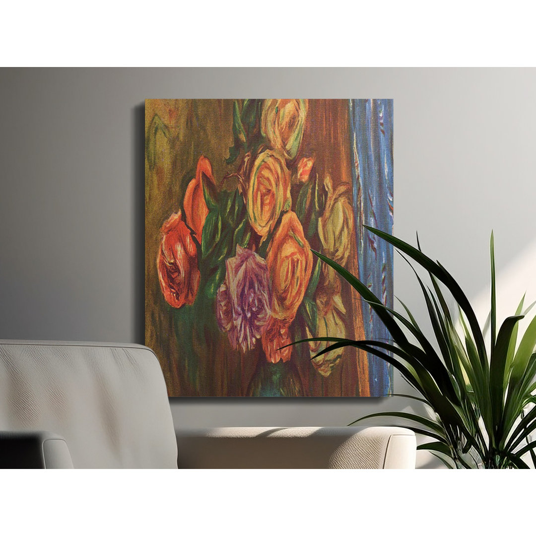 Vintage Rose Bouquet Canvas Wall Art