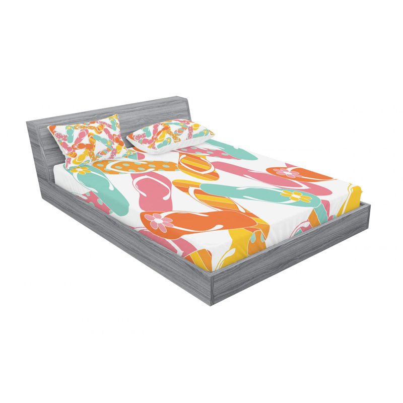 Microfiber Sheet Set, Queen Sheet Set with Fitted Sheet
