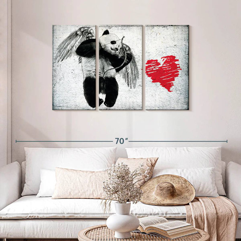 Hardie Cupid Panda, 28" H x 45" W