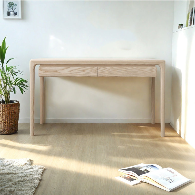 Bureau minimaliste moderne de style japonais, H 30,31 po x l 47,24 po x P 25,59 po