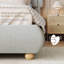 Soft Cream Style Boucle Cloud Bed-19393864-5293425