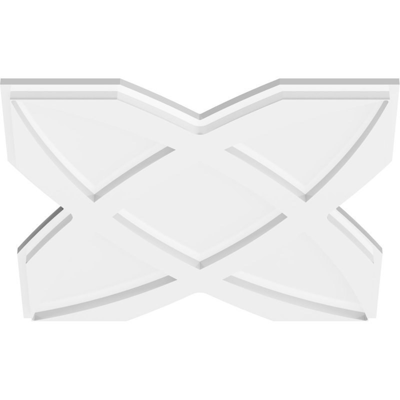 Médaillon de plafond contemporain en PVC de qualité architecturale Titus, H 1 po x l 18 po x P 18 po