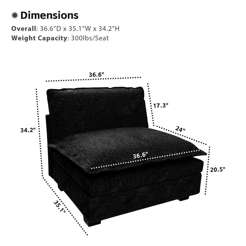 Middle Seat Frame&Back Cushion&Back Frame&Ottoman&Legs