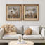 Ensemble de 2 peintures sur toile encadrées-86450447