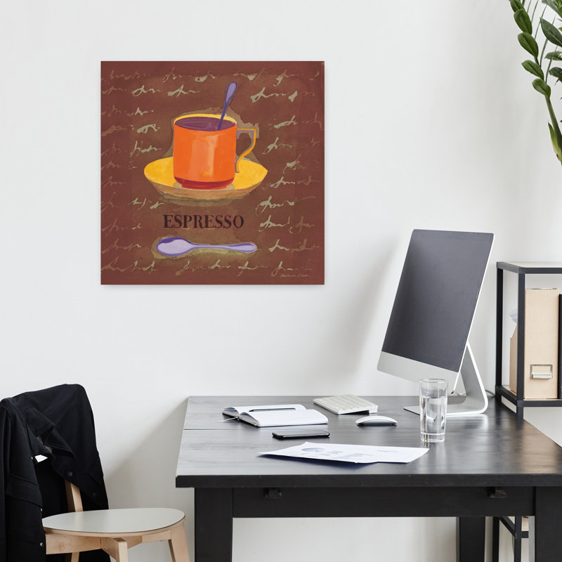 Espresso, art mural contemporain, H 18 po x l 18 po