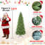 Arbre de Noël mince avec 650 lumières DEL blanc chaud - 2152 pointes en PE + PVC, conception à charnières peu encombrante, installation facile, support en métal robuste - Arbre à crayons réaliste pour les petits espaces-767507859-767507862