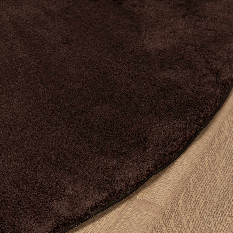 Modern Indoor Rug, Brown, Round 100 cm