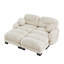 Canapé modulaire confortable à 2 places en tissu de chenille plissé avec siège ergonomique en mousse haute densité, canapé modulaire en forme de L avec 2 repose-pieds, accoudoirs arrondis arrondis et 2 coussins décoratifs ronds-453417909-453417915
