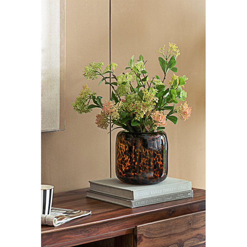 Vase en verre avec motif guépard