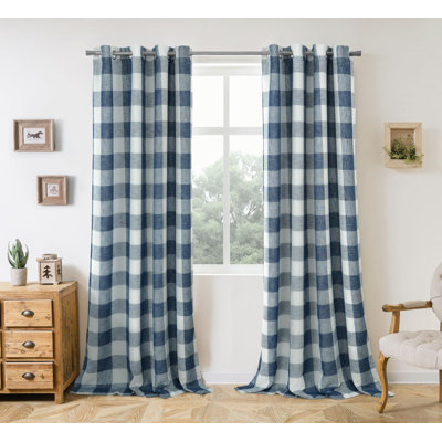 Adamantini Plaid Blackout Thermal Grommet Curtain Panels
