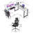 Desk and Chair Set: L-Shaped Computer Desk and Mesh Office Chair-288992181