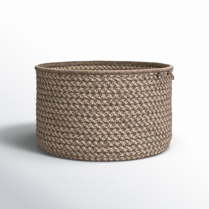 Panier en laine Natural, Latte, H 10 po x l 14 po x P 14 po