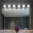 43" 6-Light Gold Bathroom Vanity Light LED Sconce with Crystal Sand Acrylic Shades-1747289237-1747289239