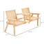 Banc avec ensemble de table Banc de patio, banc de jardin avec table centrale et trou pour parasol
