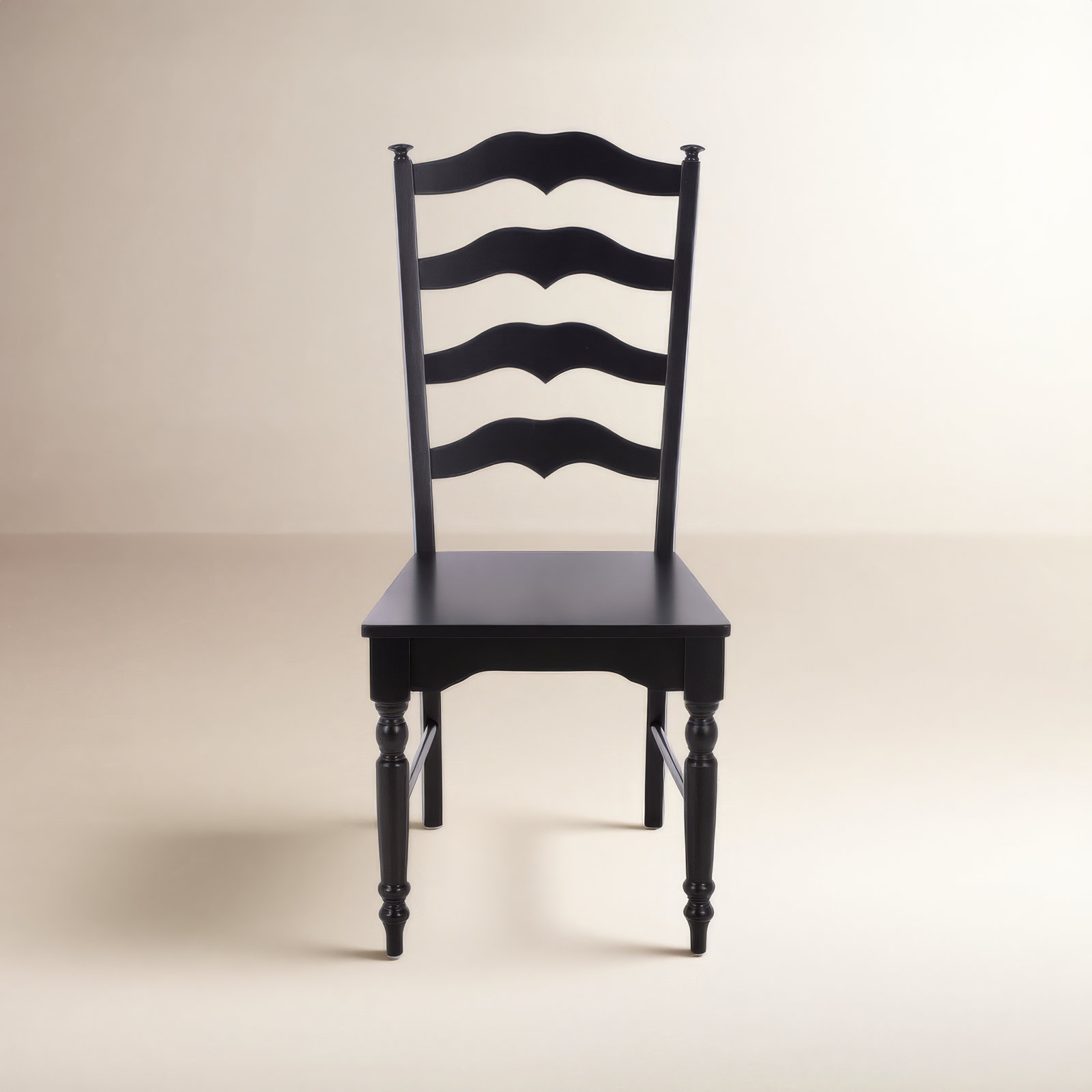 Visalia Ladder Back Dining Chair, Black
