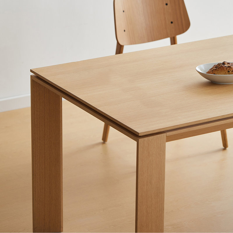 Minimalist style rectangular dining table, 29.53"H x 62.99"L x 31.5"W