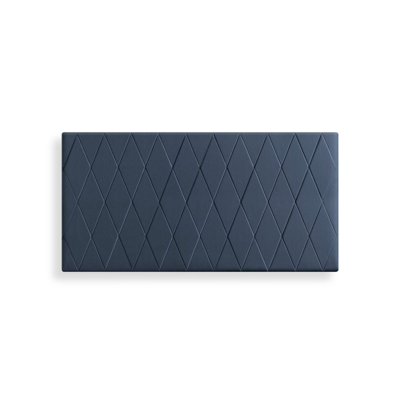 Raffles Upholstered Velvet Headboard, Single (3'), Deep Blue