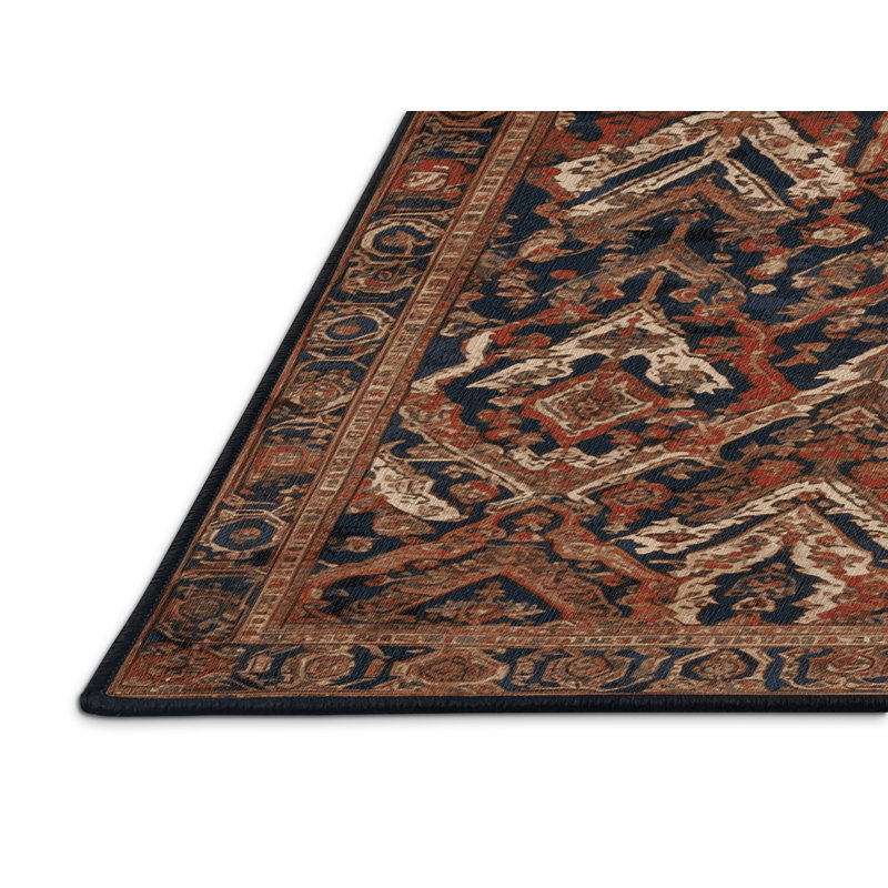 Tapis brun lavable à la machine, Carré 6 pi