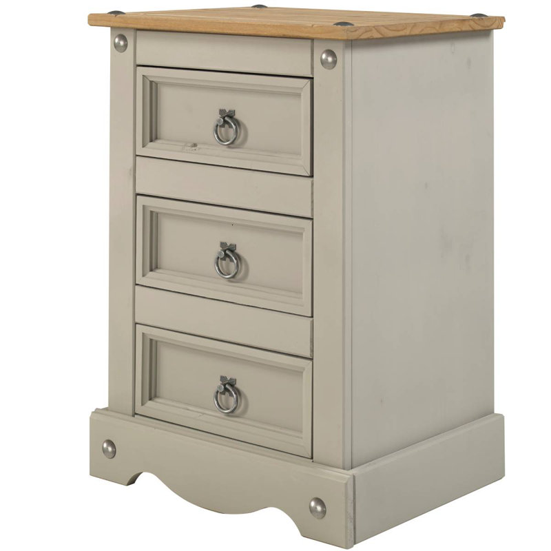 Wiete 17.72'' W Nightstand, Gray Wash/Antique Brown