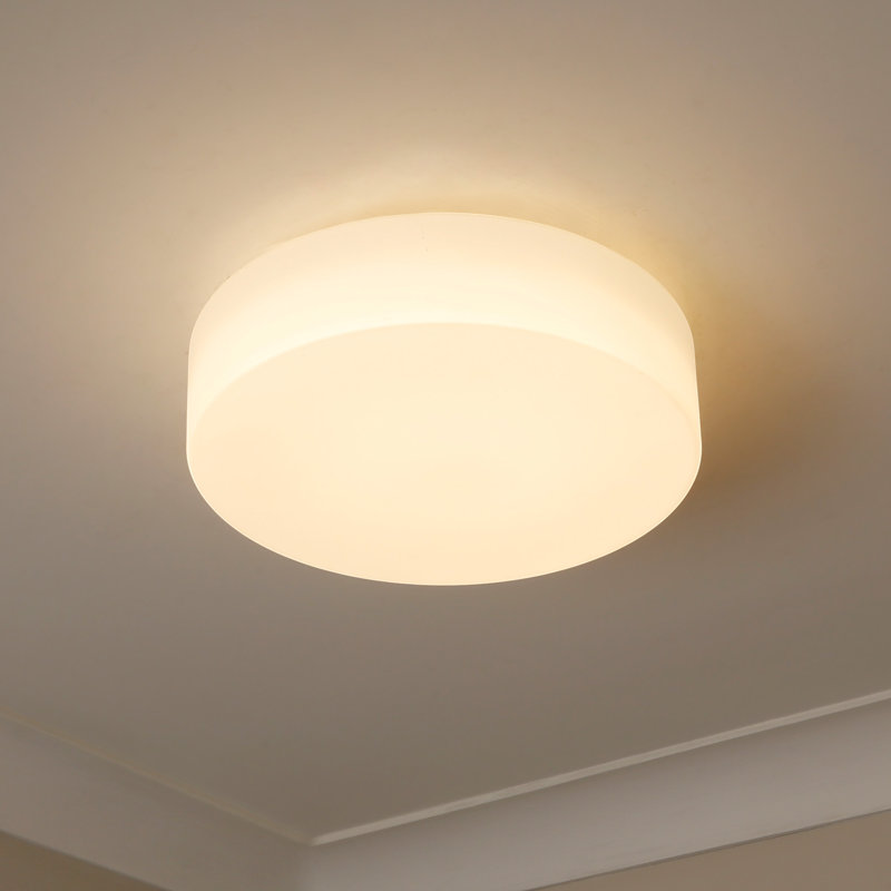 Ullman Glass LED Flush Mount, Matte Black