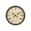 Horloge murale, horloge murale ronde 20 po, brun antique, transitionnel