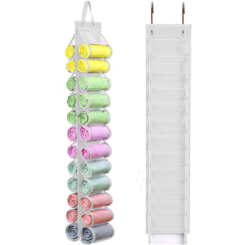 Porte-rouleau pliable pour vêtements, Blanc