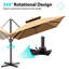 Parasol rectangulaire en porte-à-faux 154 po x 119 po avec base Easy-Move | Mobilité d'une personne-664230441